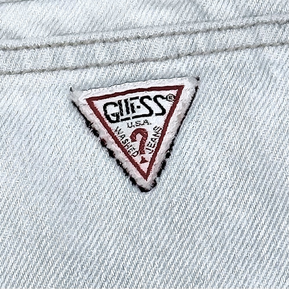 👖🛼 GEORGES MARCIANO for GUESS Acid-Wash‎ 5-Button Jeans | VTG 80s USA Sz 28 - Picture 4 of 6